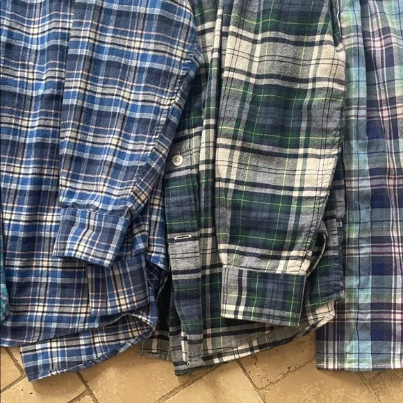 BUNDLE Vineyard Vines FOUR Flannel Shirts Small Plaid Shirt Collection 8-10 Tops - Picture 6 of 15